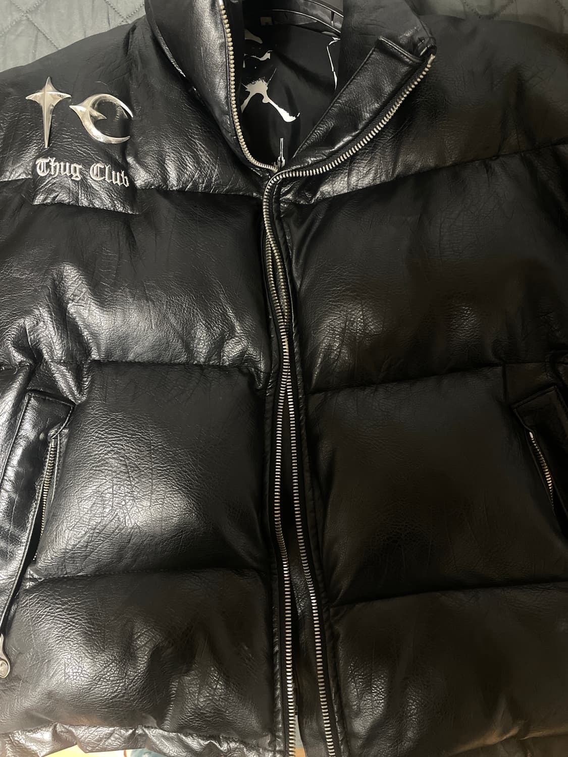 떠그 클럽 레더 패딩 사이즈 2 상품이미지1