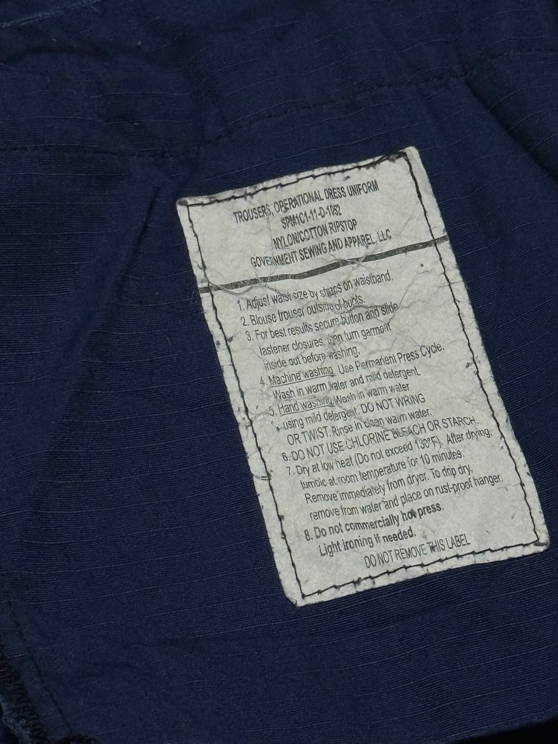 미군 ODU 립스탑 네이비 카고팬츠 밀리터리 더블니 팬츠 빈티지 상품이미지8
