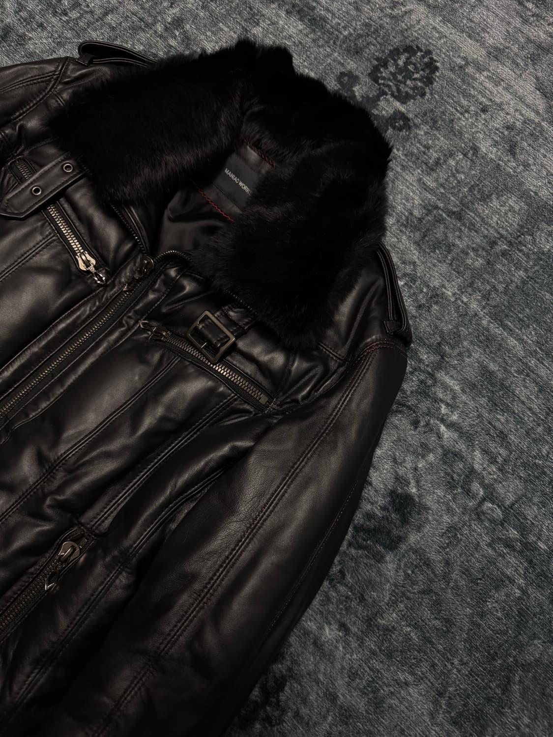 Maniac works vkei leather fur jacket 상품이미지3