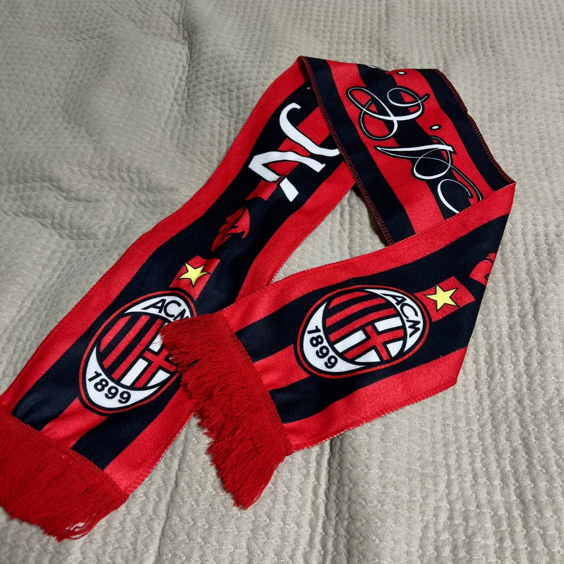 AC밀란 축구 스카프 레드 블랙 상품이미지3