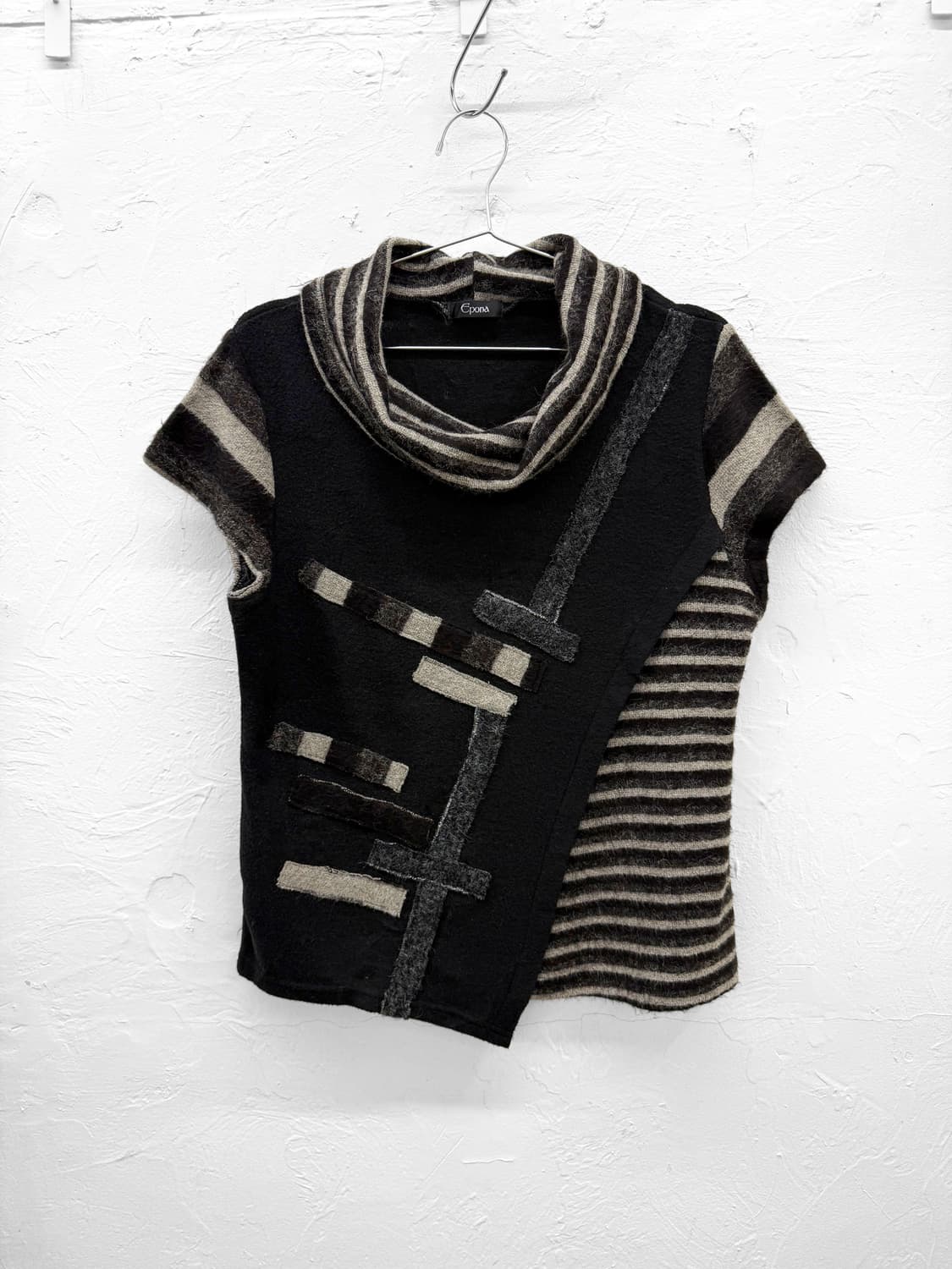 epona 패치워크 니트 탑 상품이미지1