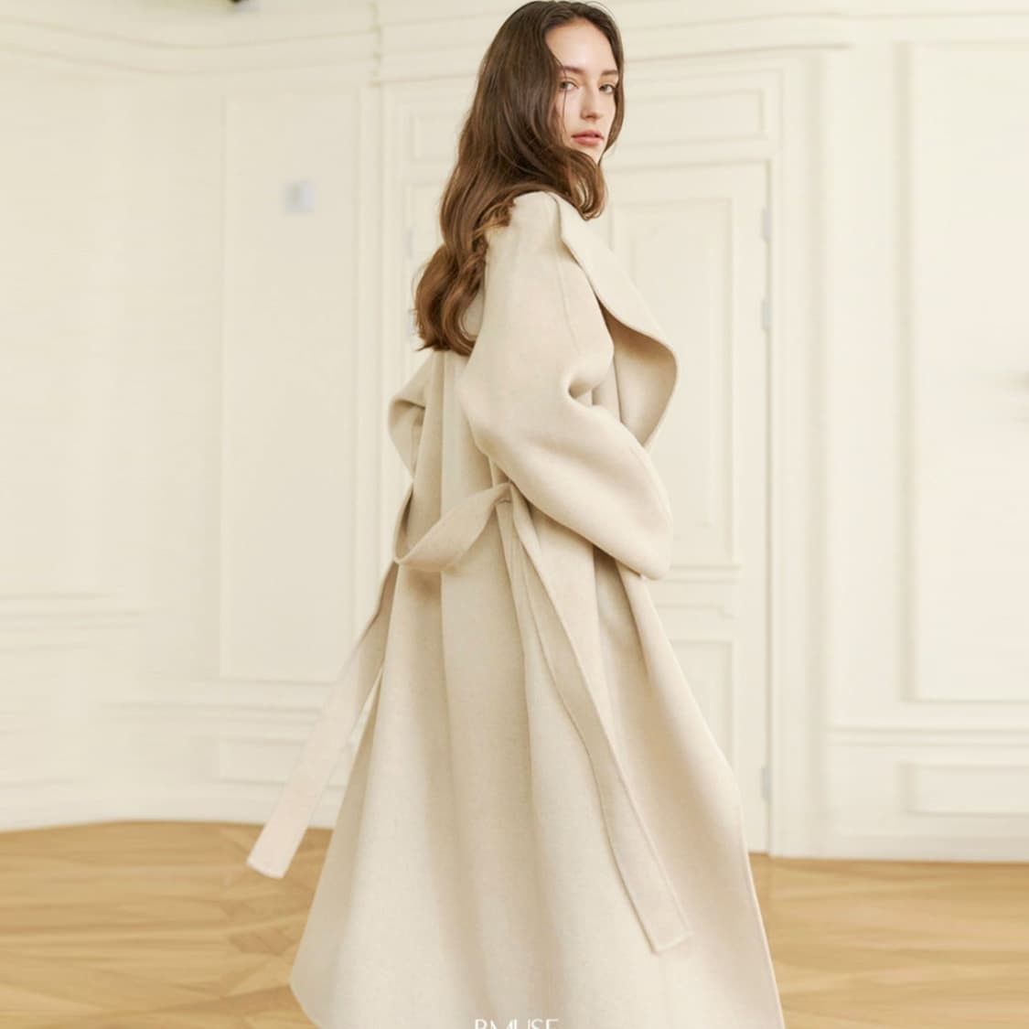 비뮤즈(B.MUSE) 베뉴엣 캐시울 아우라코트 프리사이즈 새상품 상품이미지2