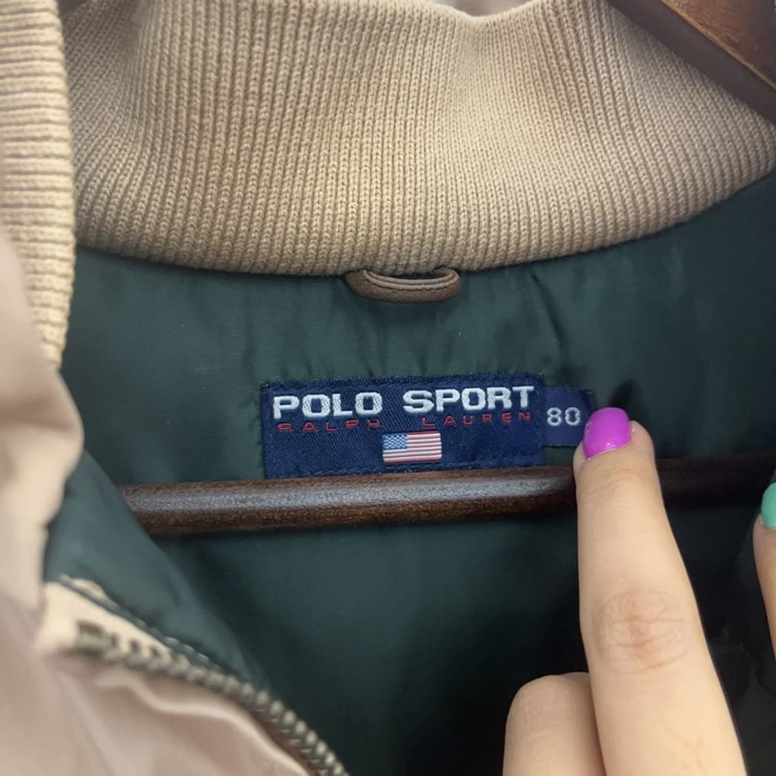 폴로 랄프로렌 90s 올드스쿨 빈티지 파머룩 패딩 점퍼 80 C06735 상품이미지5