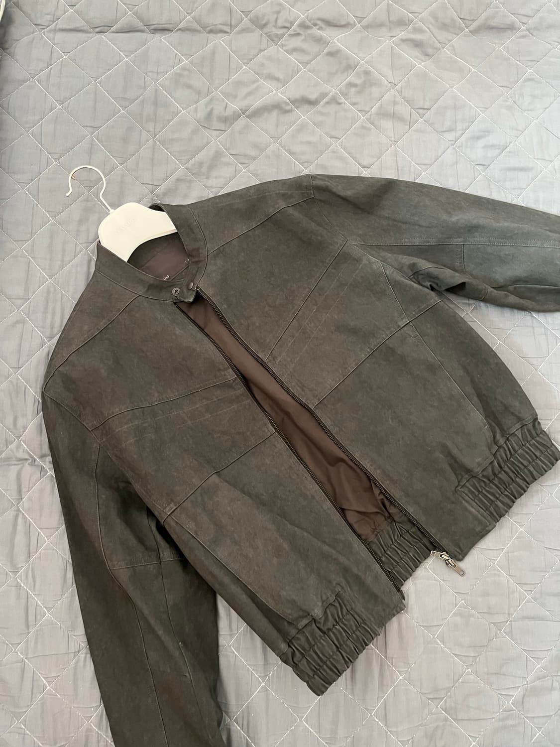 르마드 워시드 코튼 바이커 자켓 블랙 상품이미지1