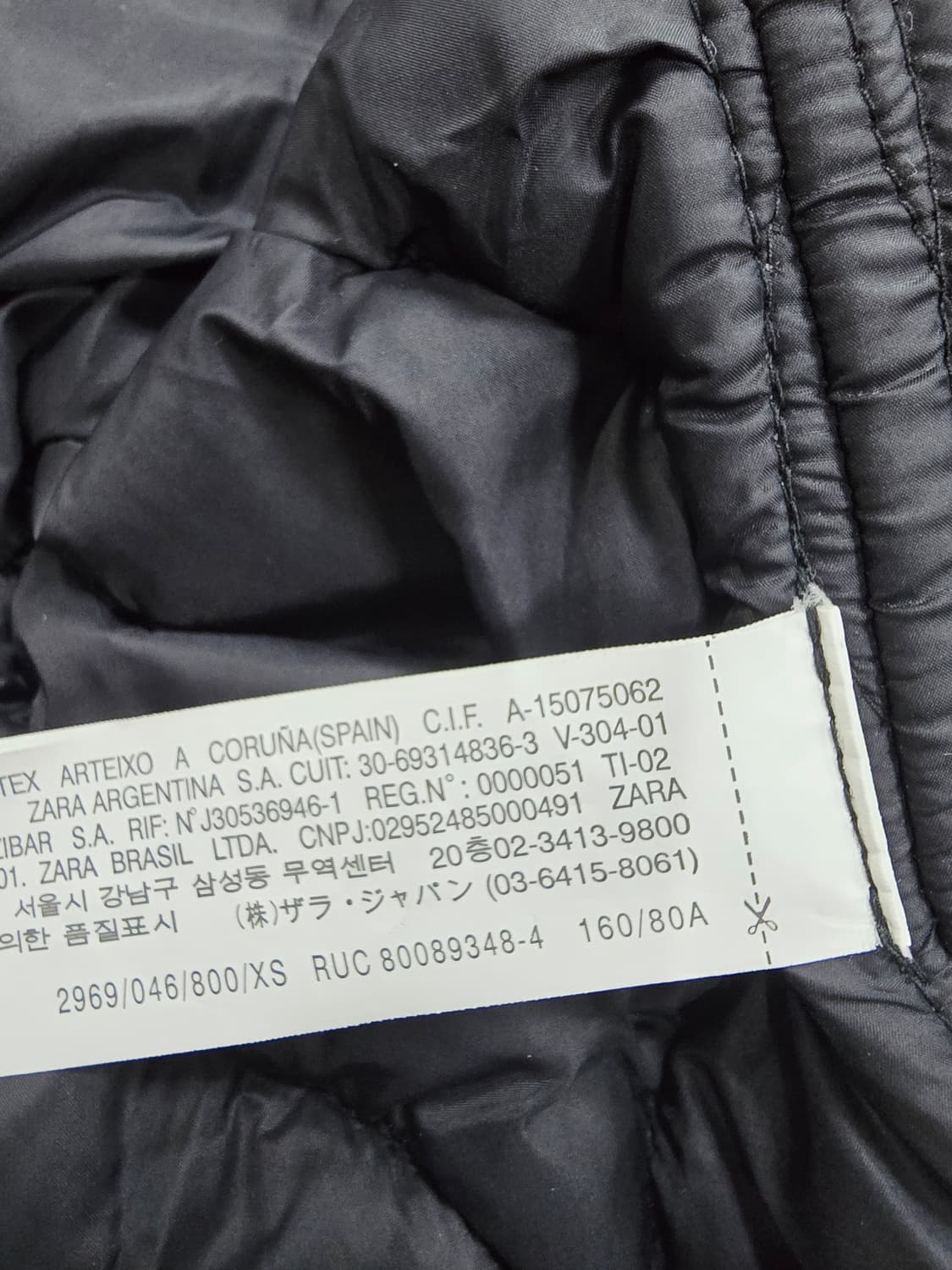 자라 블랙 퀼팅 패딩  숏자켓 상품이미지10