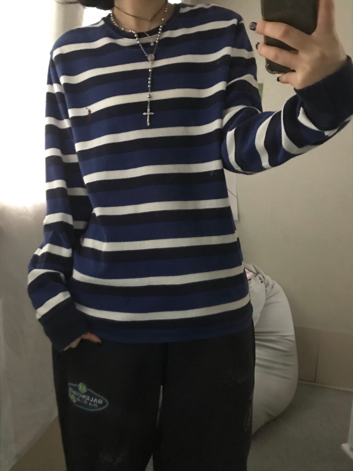 폴로 스트라이프 와플 롱슬리브 상품이미지2