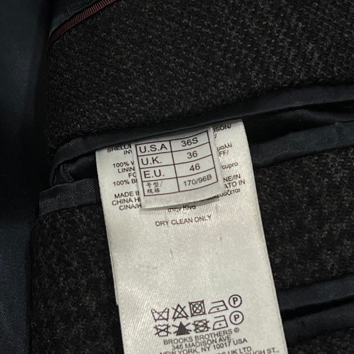 브룩스브라더스 체크 울코트 s09828 상품이미지8