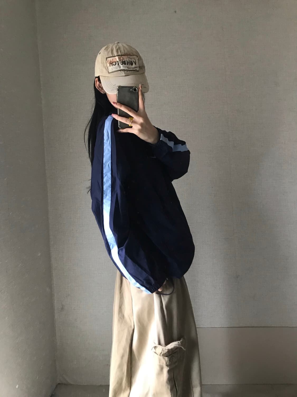 나이키 네이비 연하늘 바람막이 상품이미지4