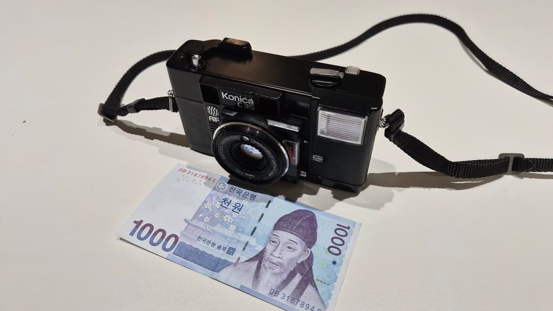 작례O 최초의 af 카메라 코니카 c35 af 필름카메라 빈티지 필카 상품이미지1