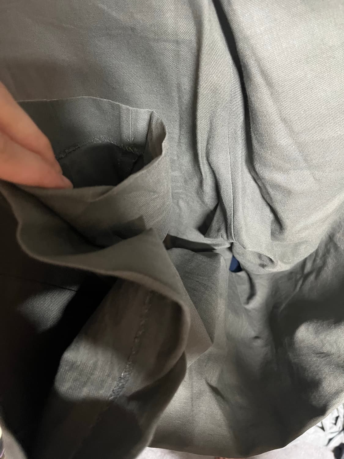 1) les 스티치 트라우저 올리브 상품이미지4