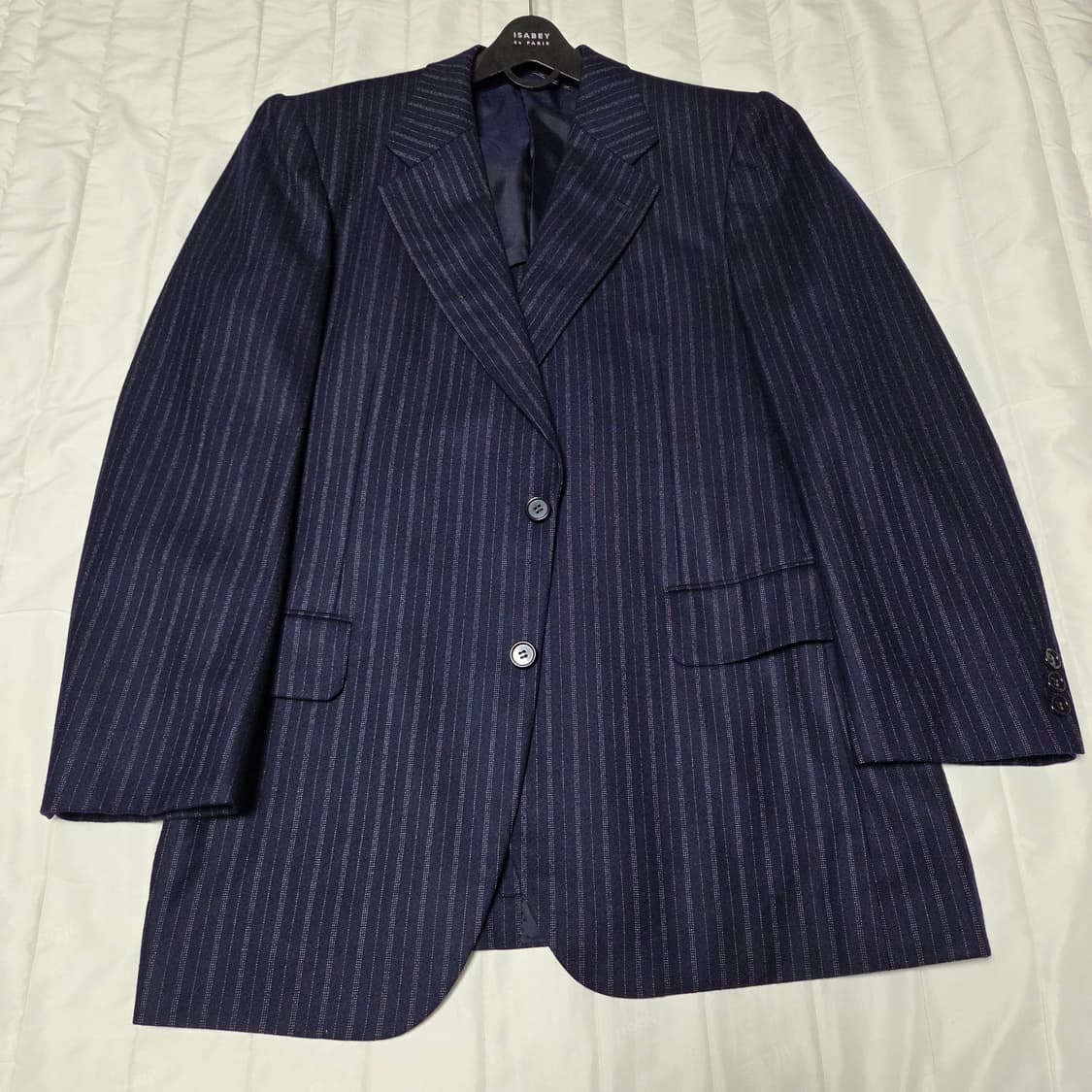 [107]Trojan Deluxe 울100 네이비스트라이프 블레이저 맞춤 상품이미지1