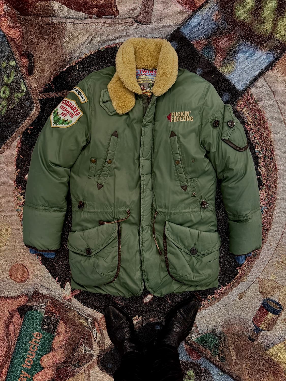 디스퀘어드 퍼킹 프리징 아카이브 패딩 (봉태규 착) 상품이미지1