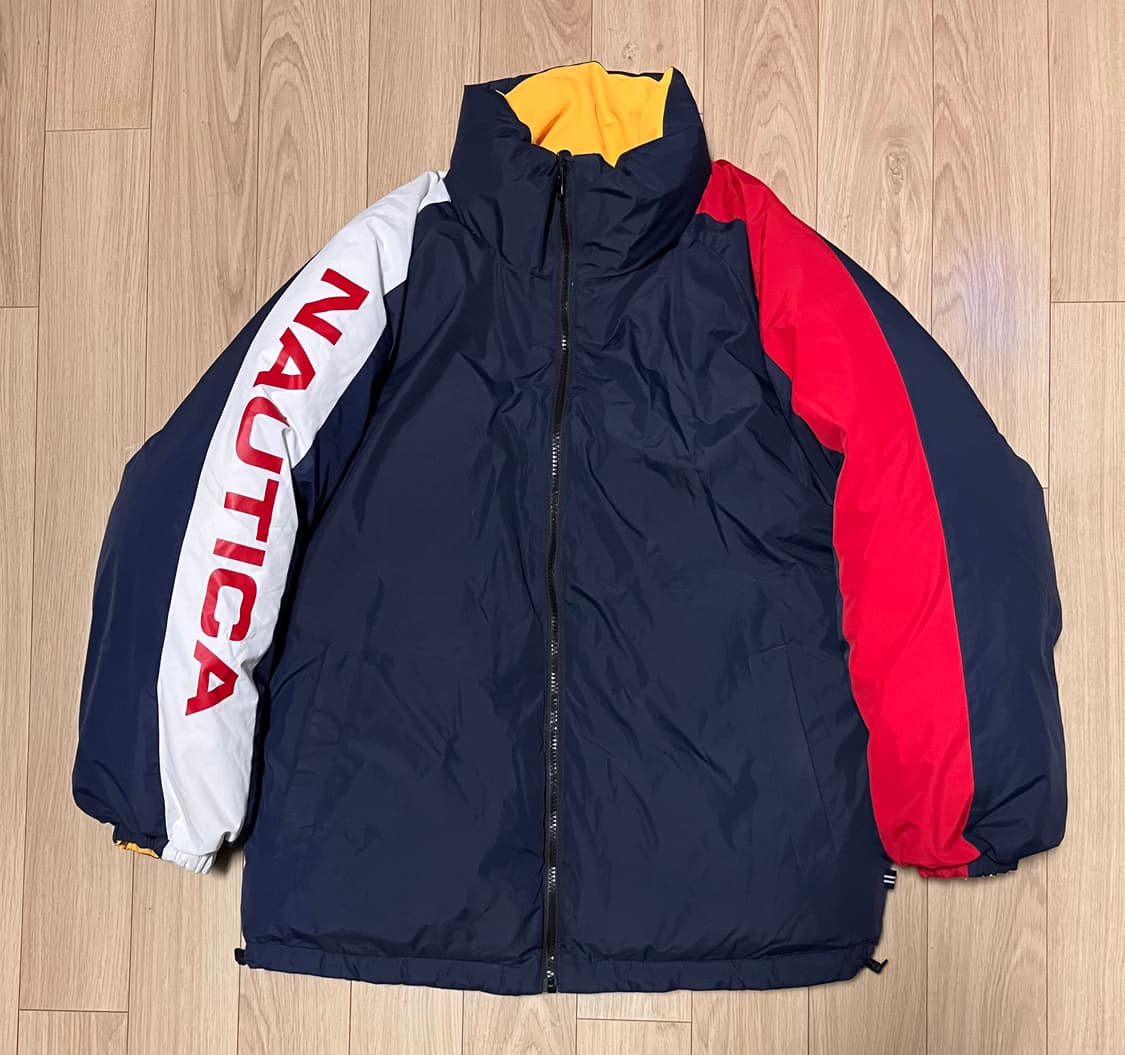 노티카 Nautica 덕다운 패딩 점퍼 M (95) 리버시블 상품이미지1
