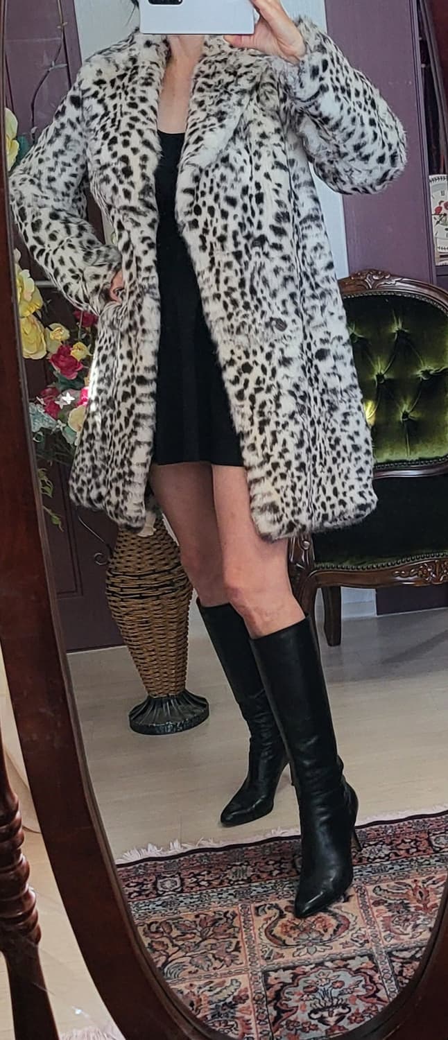 마쥬  레오파드 래빗 퍼 도깨비 유인나 님 코트. 퍼쟈켓  상품이미지8