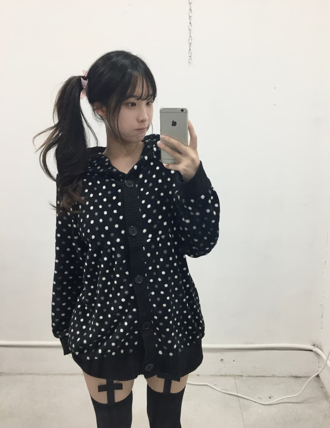 [THEORIA] 세오리아 도트 폭닥 로걀 후드  상품이미지1