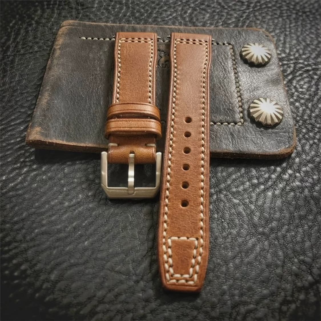 Oceanora 핸드메이드 가죽 시계줄 20/21/22mm 상품이미지9