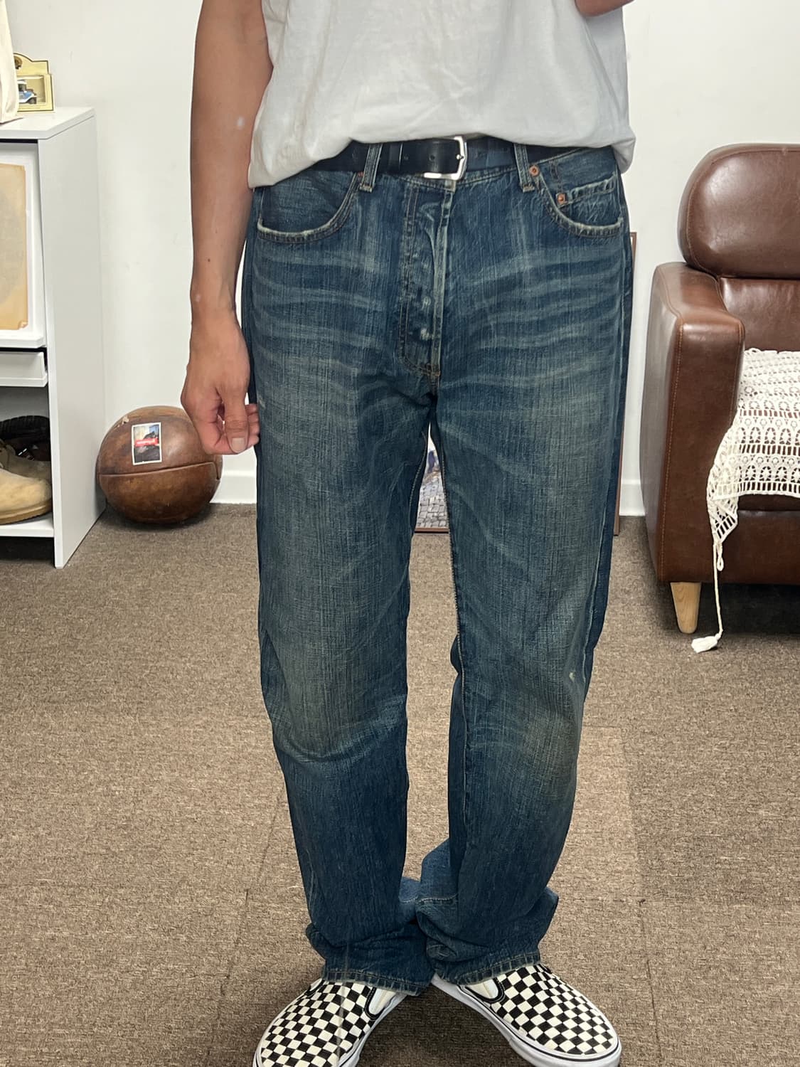 00s Levi’s 리바이스 501 빈티지 중청 데님팬츠  32 상품이미지3