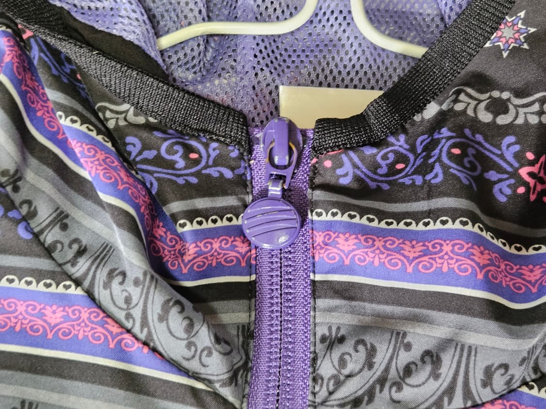 💜희귀 대대장급💜일본 아디다스 에스닉 페이즐리 바람막이 퍼플M/모리걸 상품이미지4