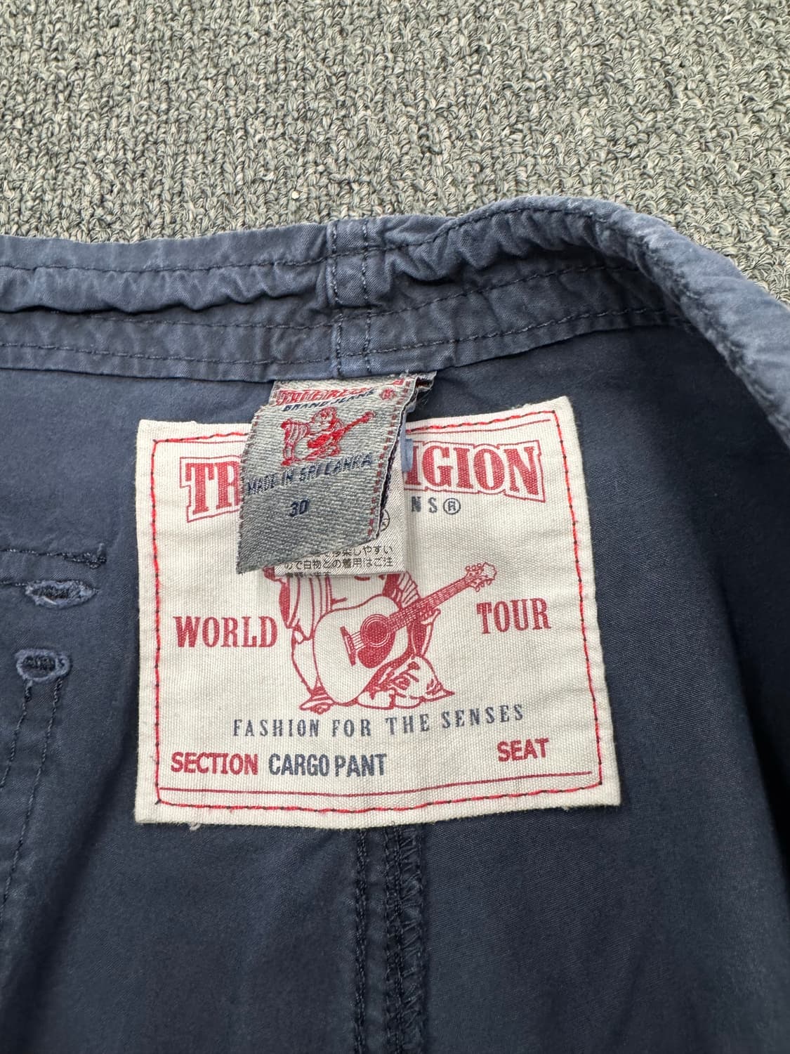 30)트루릴리전 빈티지 네이비 카고 팬츠 상품이미지4