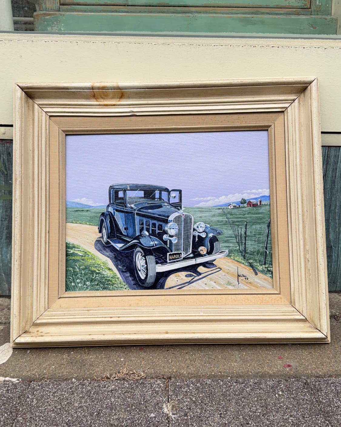 빈티지 소품 USA 캔버스 나무 액자 상품이미지1