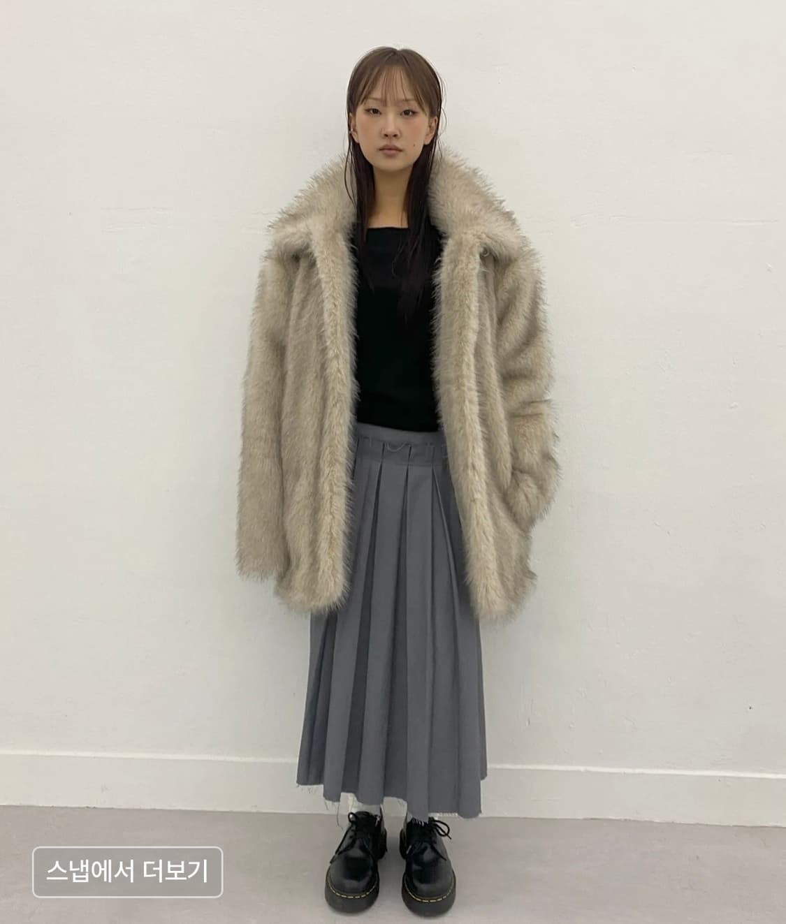 버클 플리츠 스커트 [그레이] 상품이미지3
