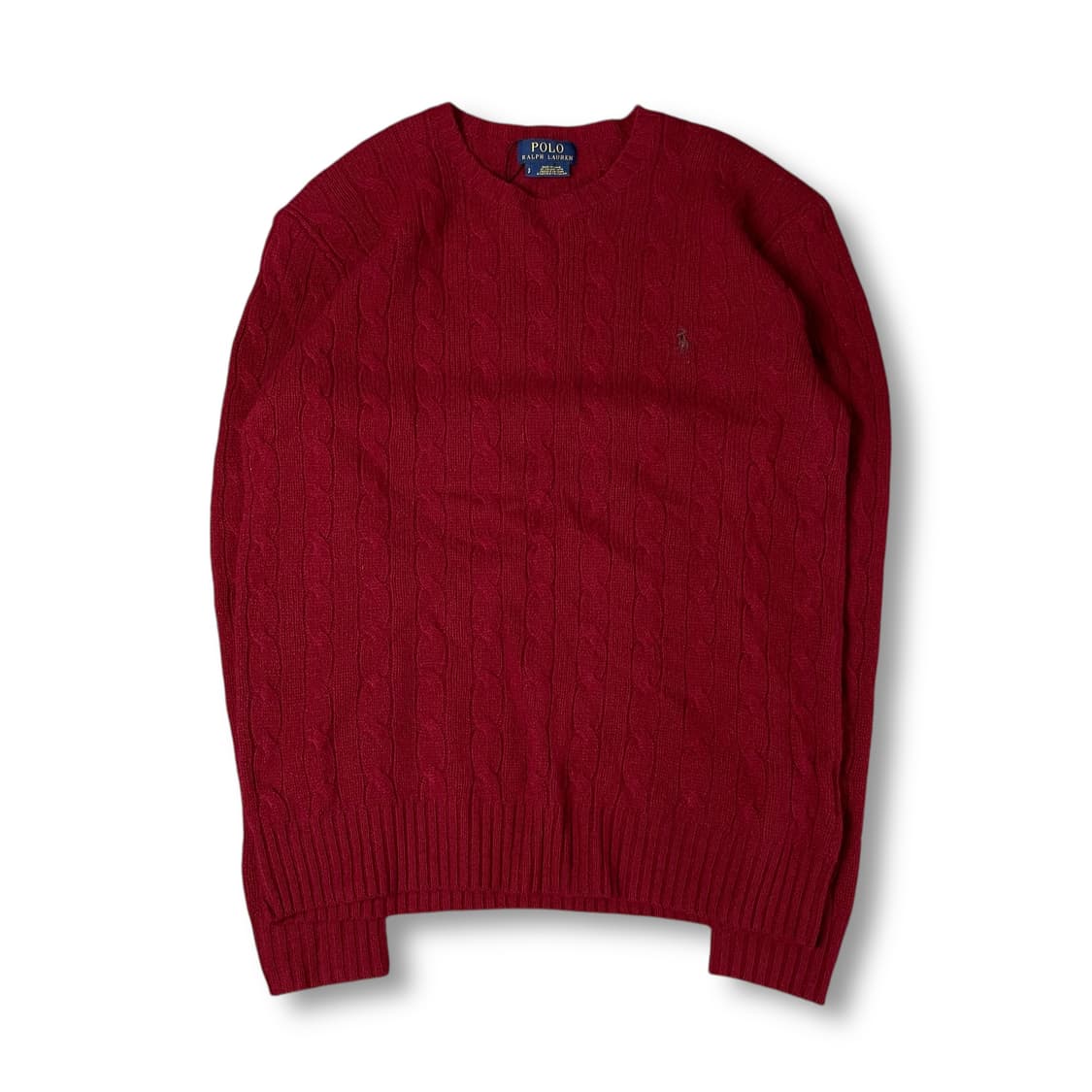 폴로랄프로렌 버건디 꽈배기 긴팔 니트 상품이미지1