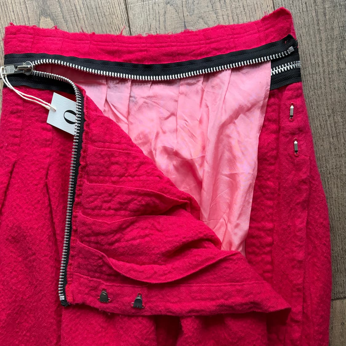 Zipper Detail Fulling Wool Skirt 상품이미지5