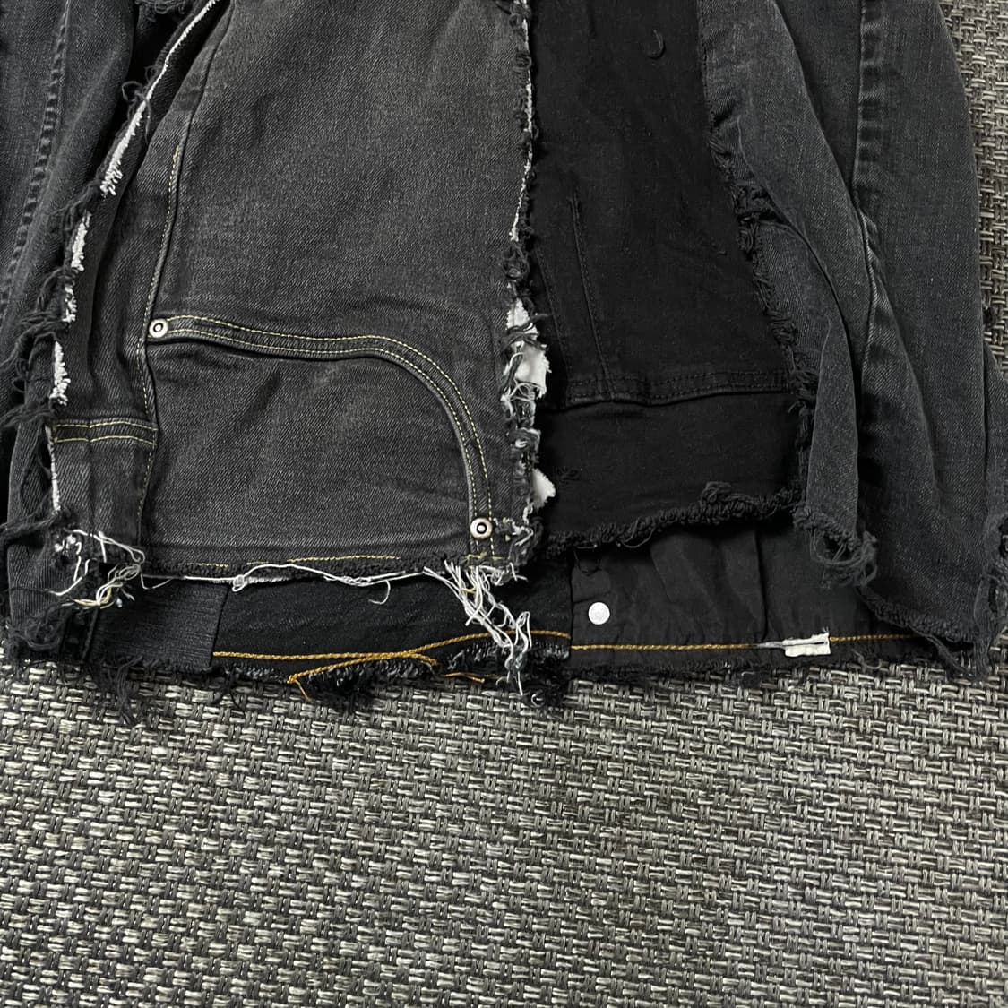 (33) 빈티지 흑청 커스텀 데님 팬츠 상품이미지5