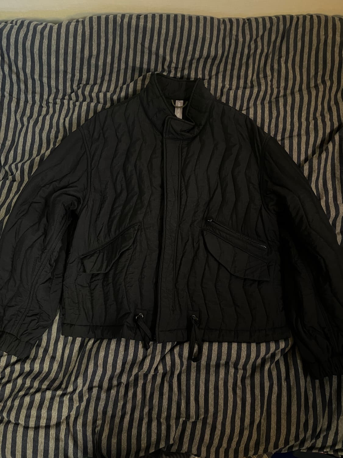 [L] 언어펙티드 21fw 퀼티드 퀼팅 블루종 자켓 네이비 상품이미지1