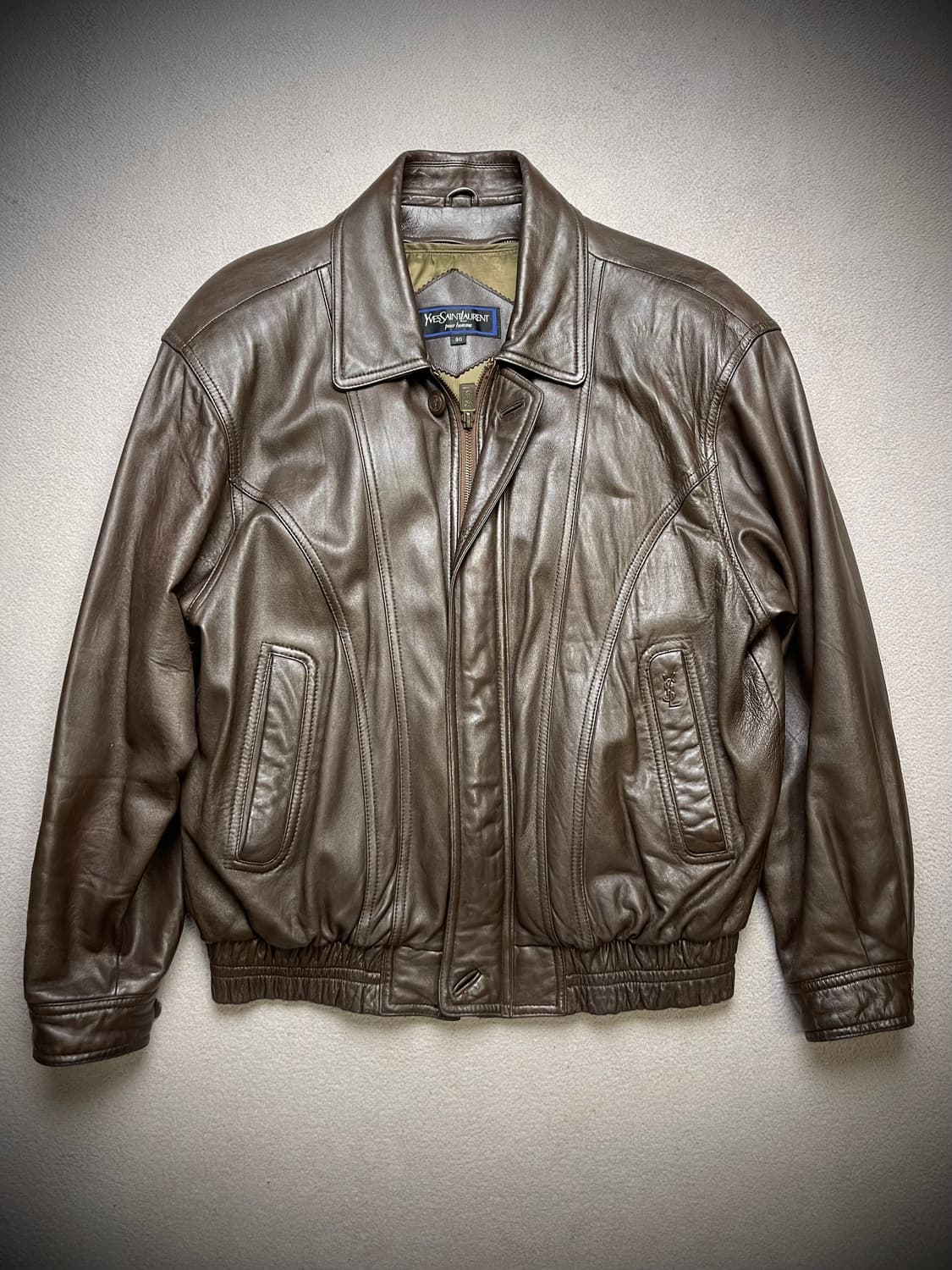 [90] 생로랑 빈티지 가죽자켓 - 95-100 가능 - 라이더자켓 상품이미지1