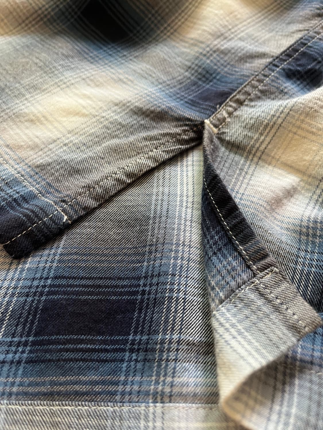 BOWWOW COTTON RAYON BLUE PLAIDS SHIRTS 상품이미지7