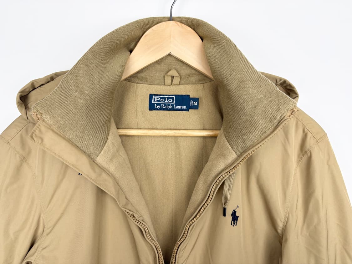 폴로 랄프로렌 두산 00s 베이지 블랙포니 히든후드 이너플리스 자켓 상품이미지3