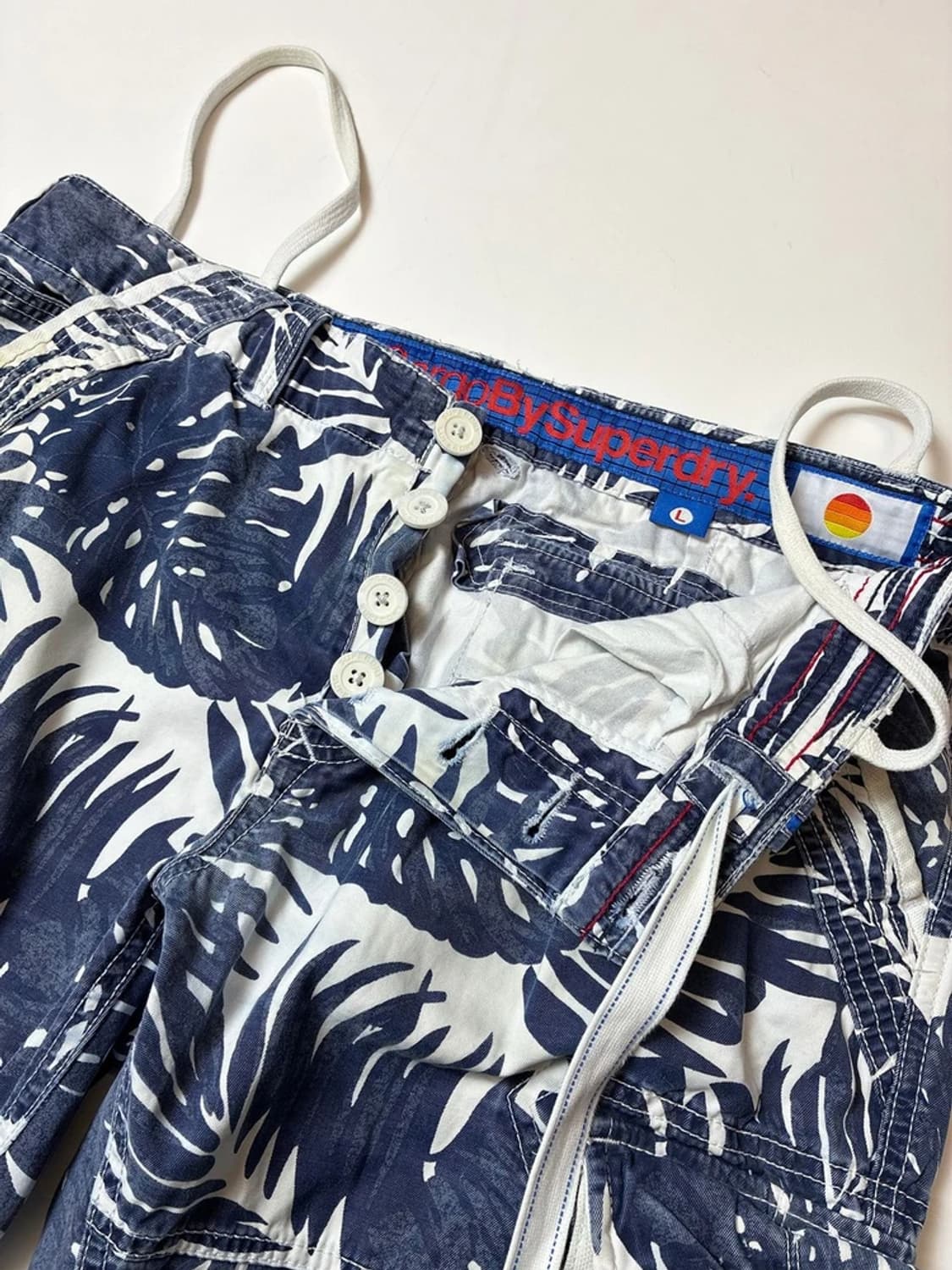 슈퍼드라이 10's 코튼 하와이안 팬츠 PN8703 상품이미지4