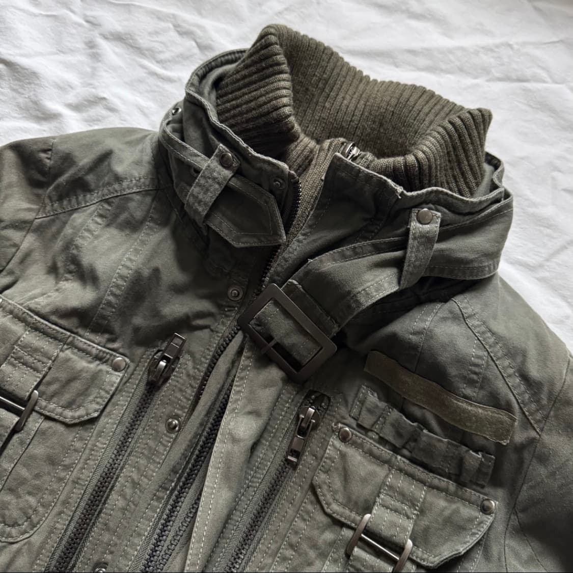 고스트오브할렘 투카라 하이넥 2way 스터드 버클 자켓 y2K 펑크 갸루 상품이미지5