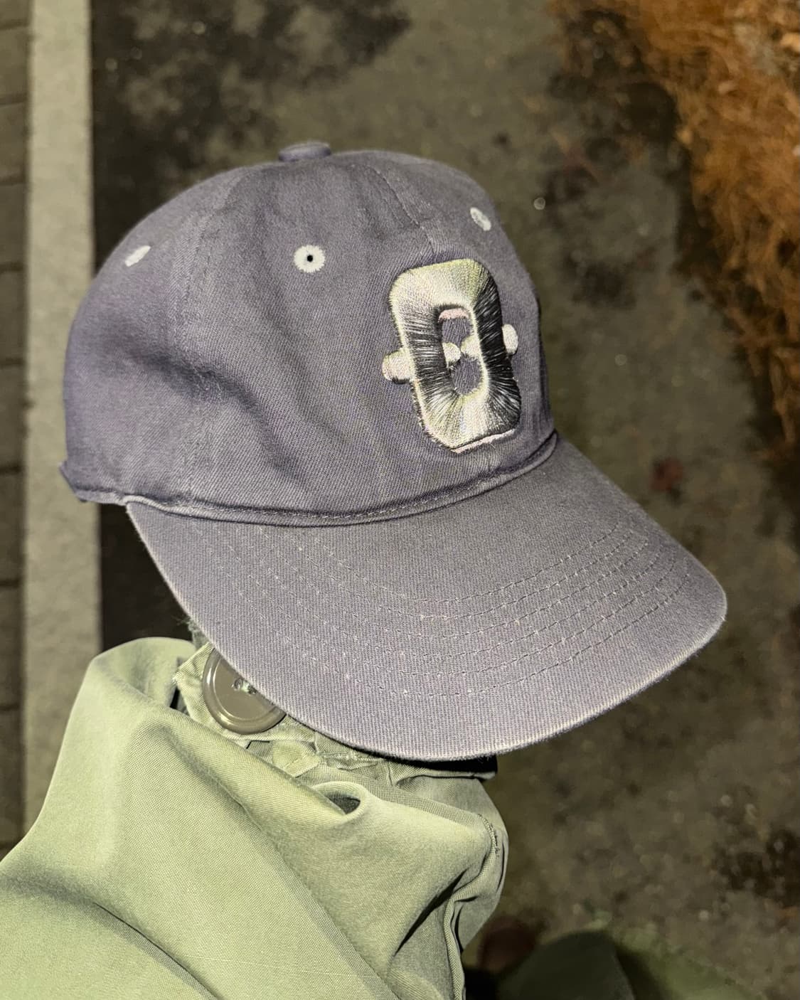 아워실브스 자수 볼캡 워시드그레이 상품이미지1