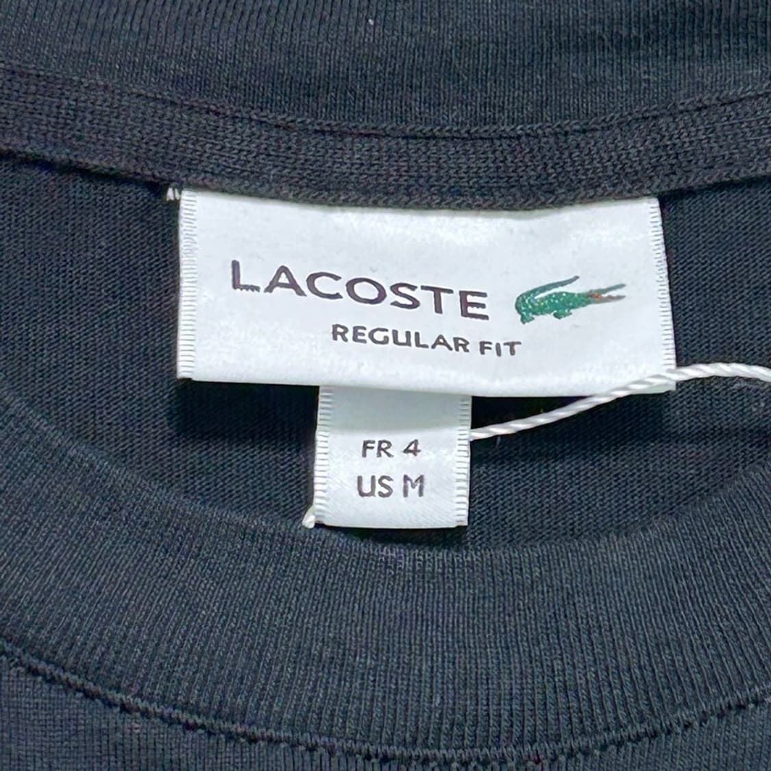 LACOSTE 블랙 로고 데이프 반팔 M 상품이미지7