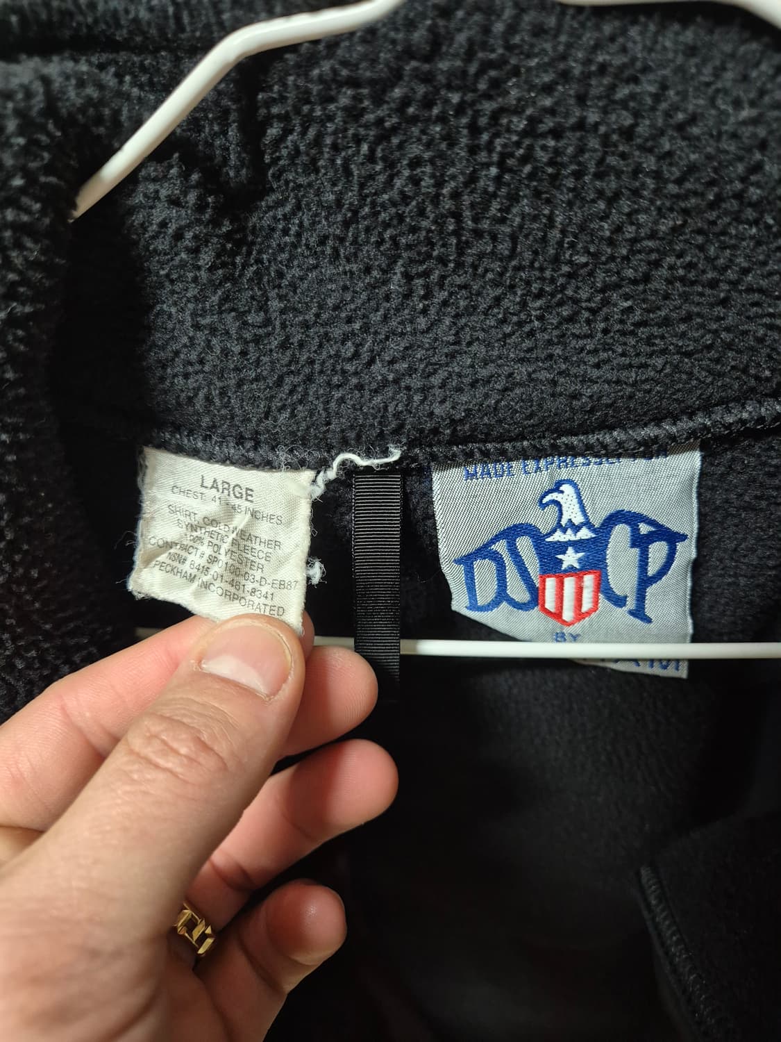 [L] 오리지널 미군 폴라텍 300 플리스 자켓 후리스 블랙 검정 상품이미지3