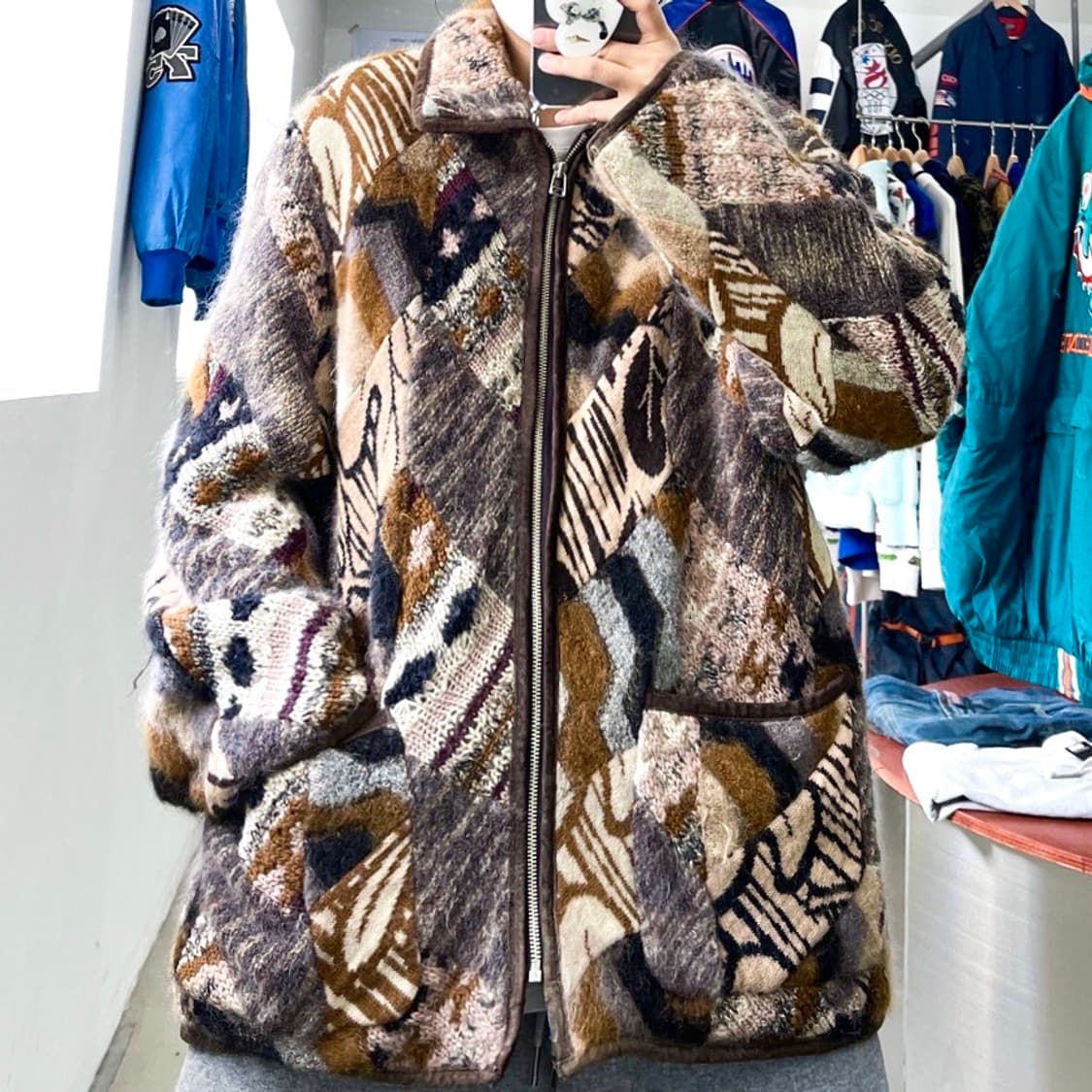 미쏘니 이태리 오리지널 리버시블 모헤어 퀼팅 자켓 상품이미지2