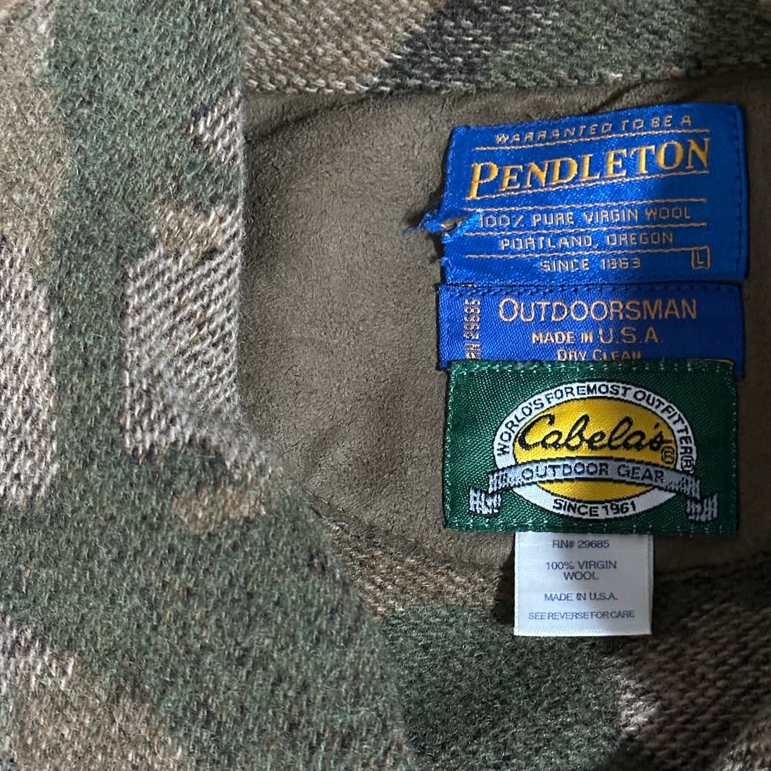 PENDLETON usa made camo wool jacket 상품이미지3