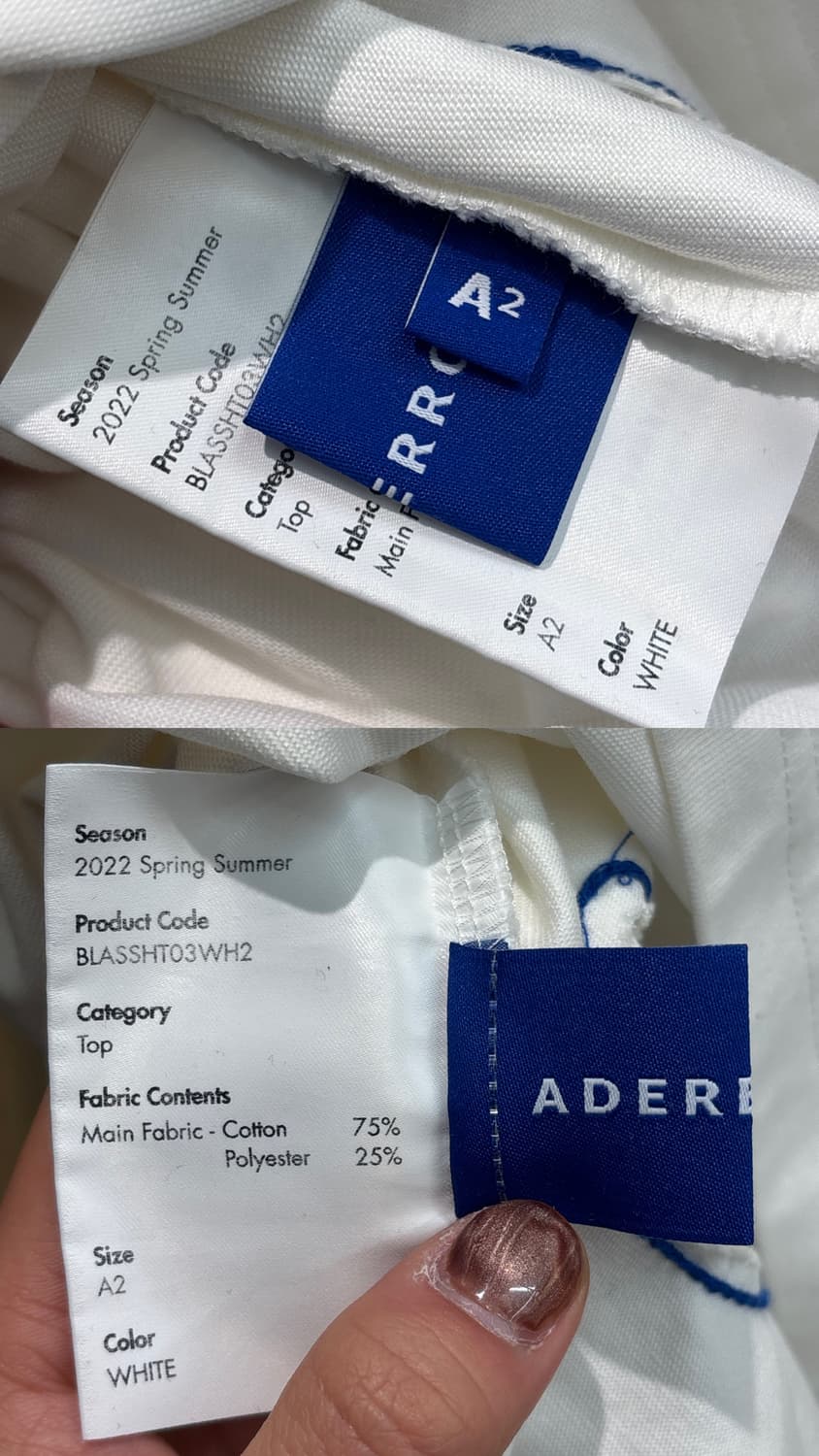 아더에러 디스토트 로고 스티치 홀 오버사이즈 티셔츠  상품이미지9