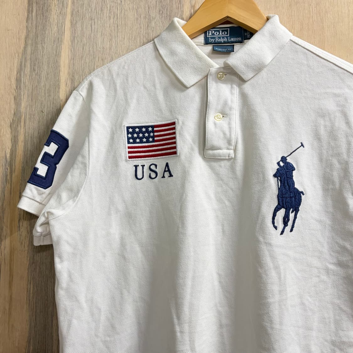 폴로 대대장 빅포니 치프키프 USA 화이트 반팔 카라 티셔츠 M  상품이미지7