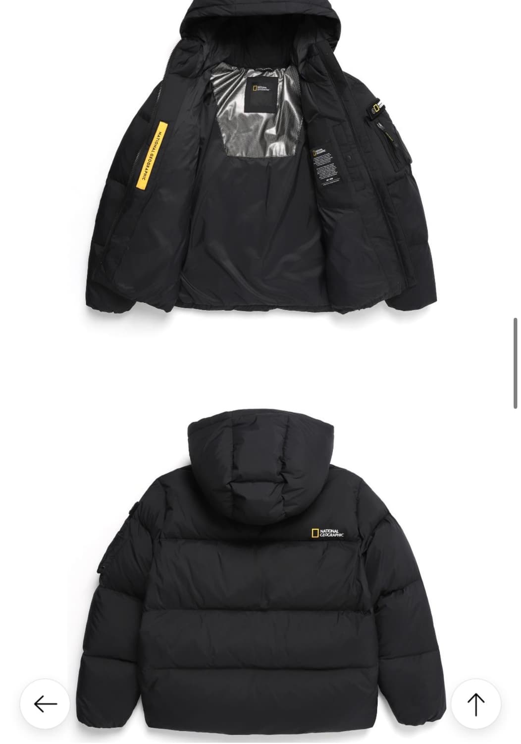 새상품) 내셔널지오그래픽 W 골든몰 숏기장 구스 다운 후디 점퍼 90S 상품이미지2