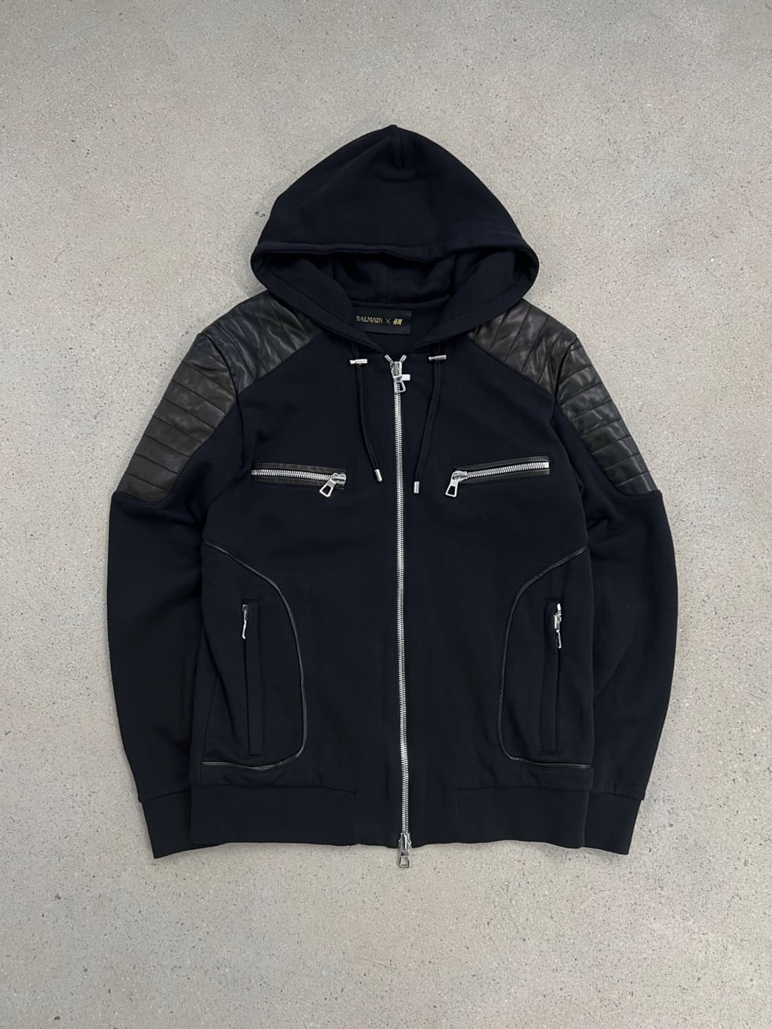 발망 X H&M 패널 바이커 후드집업 상품이미지1