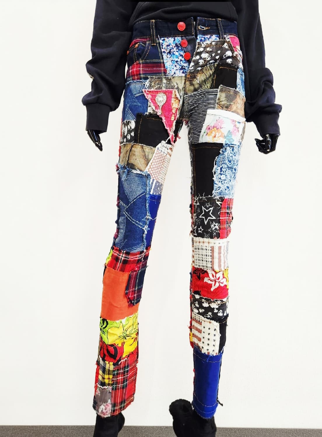 패치 데님 바지 상품이미지1