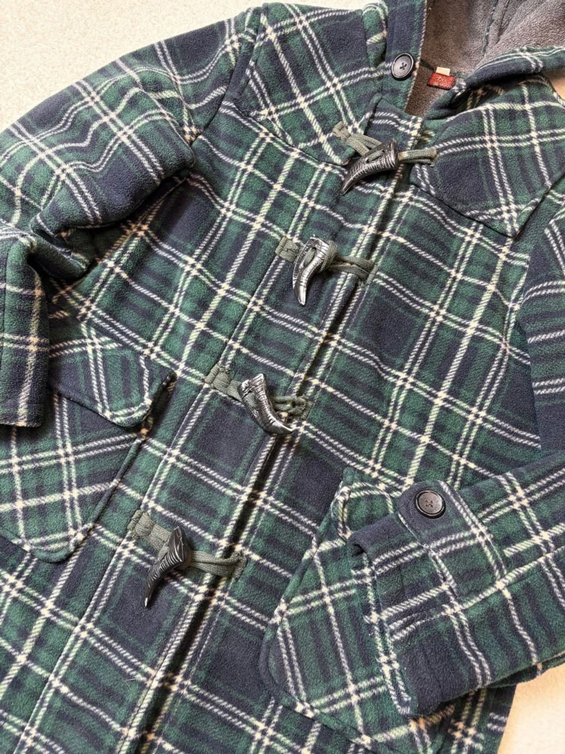Selectede 00's 타탄 체크 클래식 후디 더플 코트 PN6746 상품이미지6