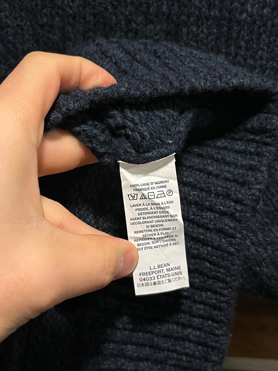 [M]엘엘빈 USA 헨리넥 다크크린 램스울 니트 상품이미지6