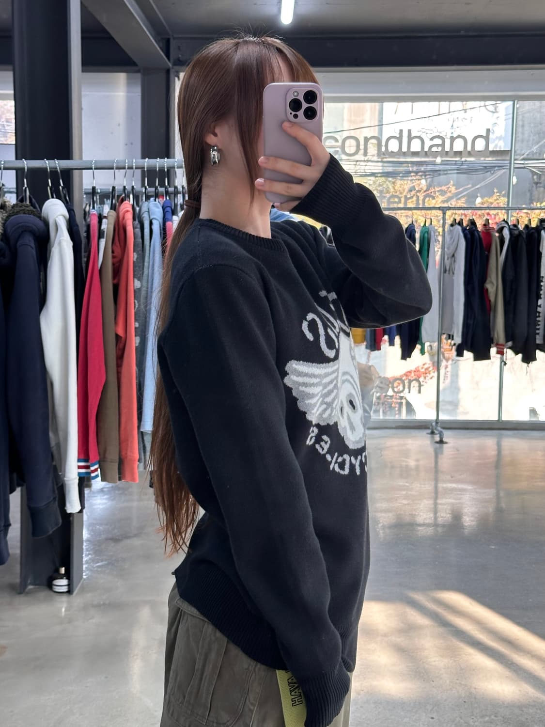 데우스 엑스마키나 스컬윙 빅로고 니트 상품이미지4