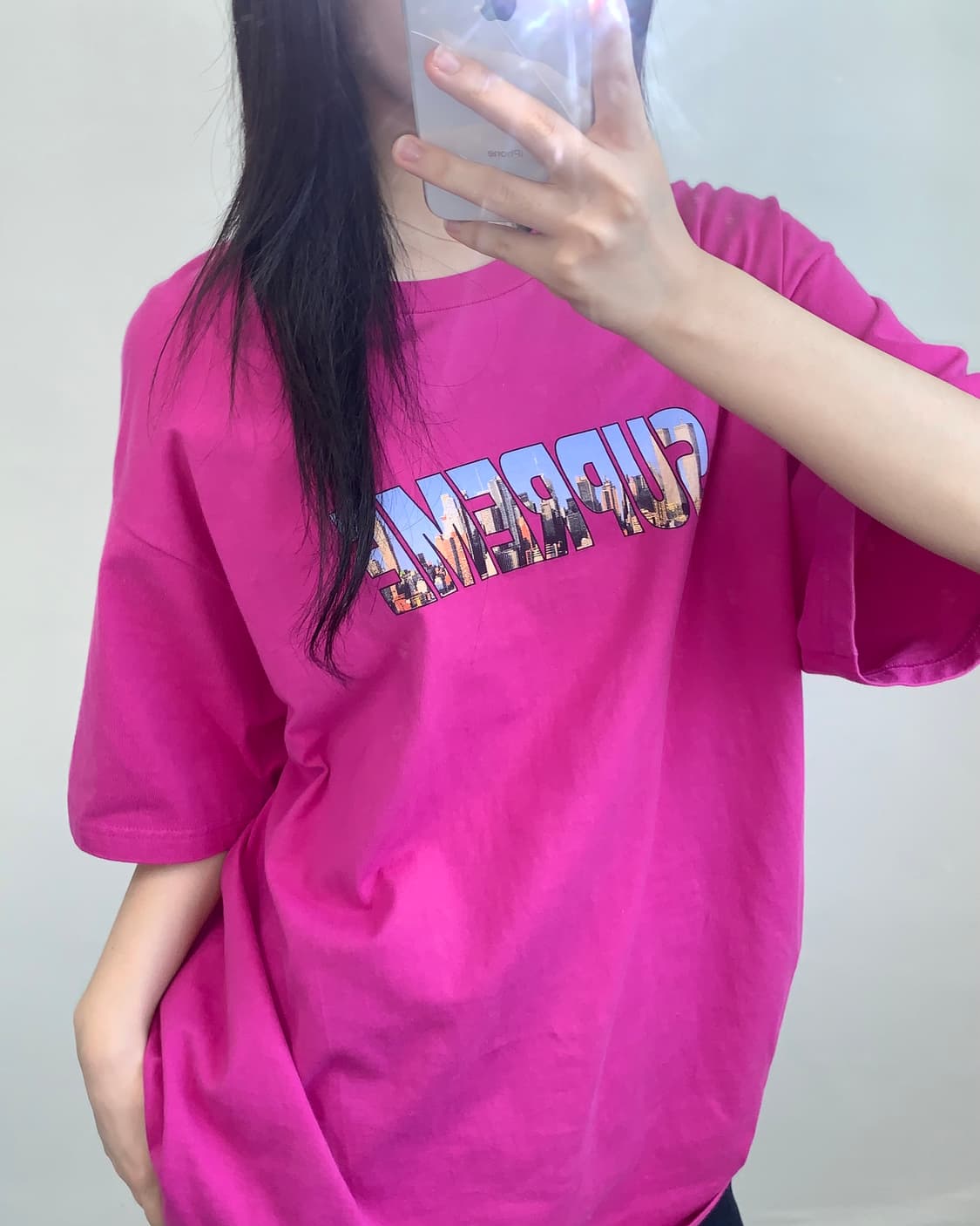 Supreme 슈프림 23FW 마젠타핑크 티셔츠 상품이미지2