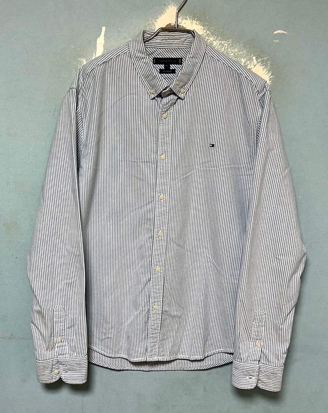 타미힐피거 남자 옥스포드셔츠 스트라이프 춘추 캐주얼 긴팔남방 L 100 상품이미지1