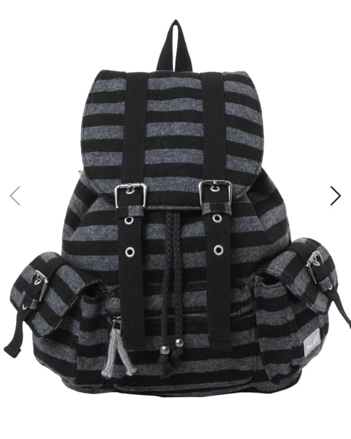 파히섬 텐스댄스 울 스트라이프 백팩 블랙 상품이미지1